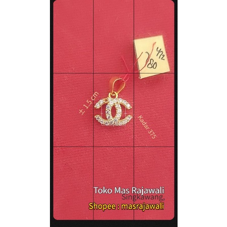 Liontin Chanel Permata Putih kadar 375 | UBS | Stok terbatas | Emas asli | Emas Jakarta | Kalimantan