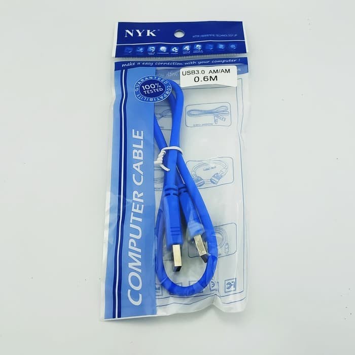 Kabel USB 3.0 NYK male to male 60cm