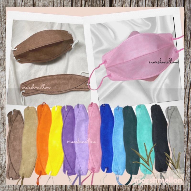 MASKER (MODEL EVO) KF94 KOREA GARIS TENGAH ORIGINAL WARNA WARNI HITAM PUTIH SOFT BALMED PASTEL MIX M