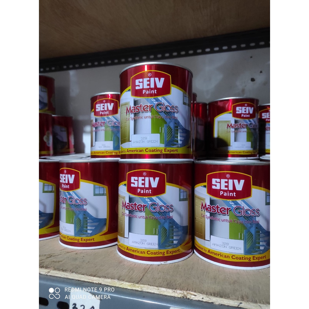 cat seiv kayu dan besi