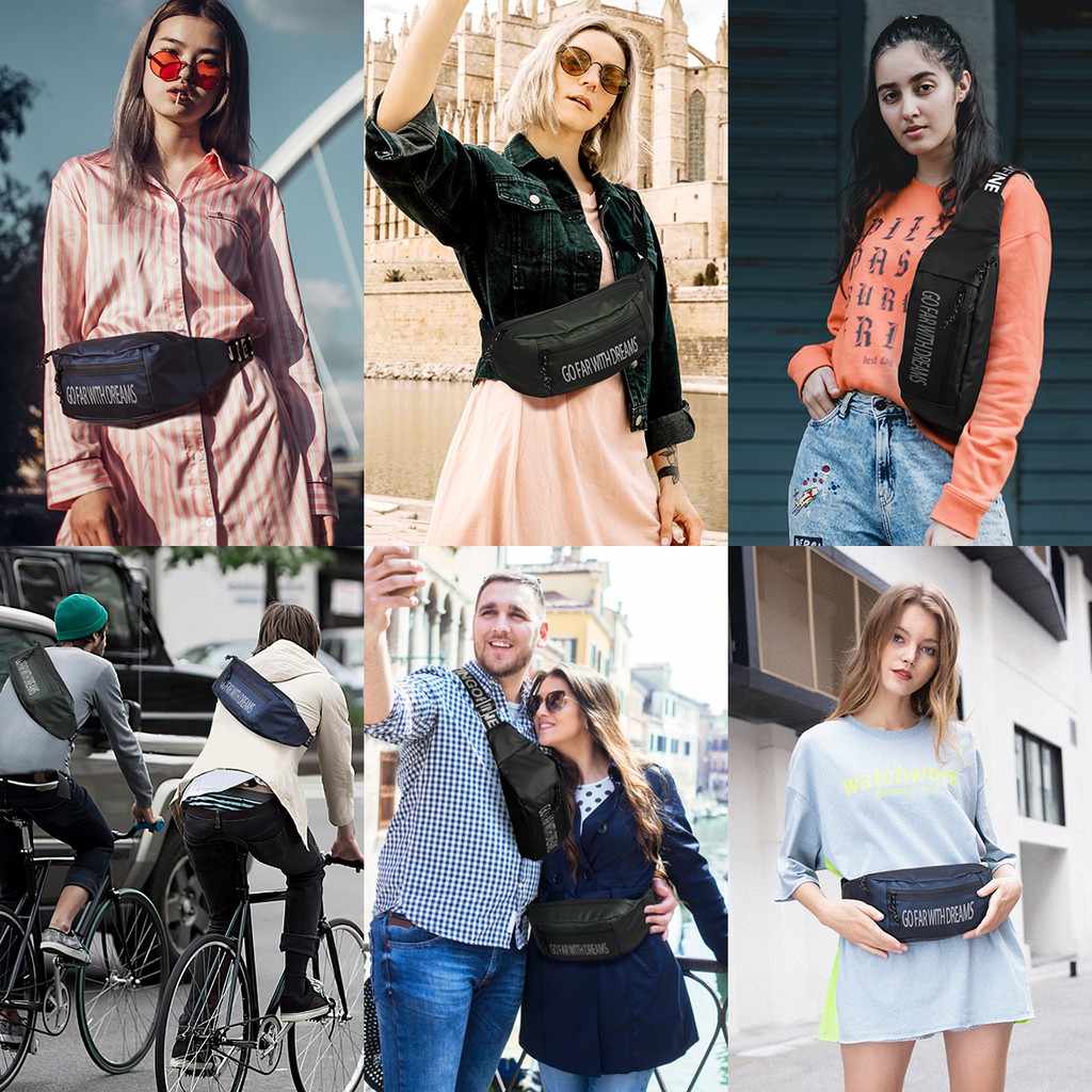 YIPINU YQM-D Tas Selempang Pria Wanita Waistbag Waterproof WATCHKITE WKOS