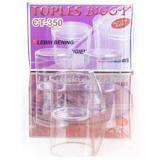 Toples Biggy CT-350/1kg | Toples Bulat/Tabung Kue Kering/Nastar CT 350