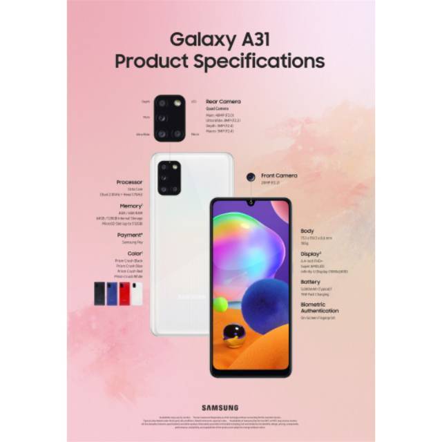 Samsung Galaxy A31 6/128gb - 8/128gb