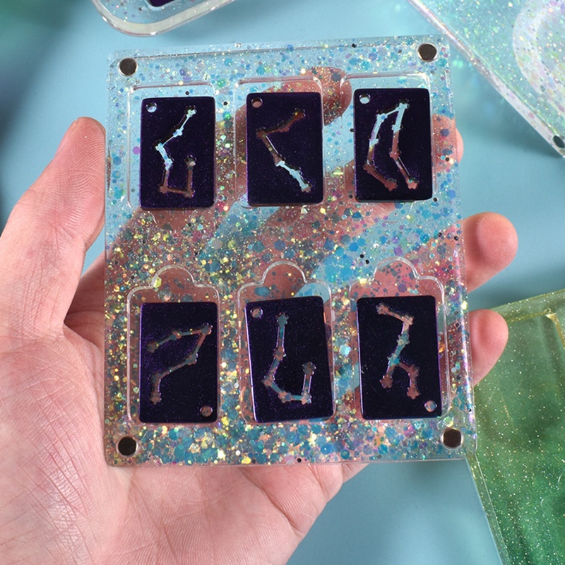 Siy Cetakan Memory Card 6 / 14 Sekat Bahan Silikon Untuk Kerajinan Tangan Diy