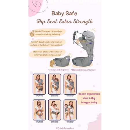 Baby Safe Hip Seat Extra Strength - Hipseat 6in1 Babysafe