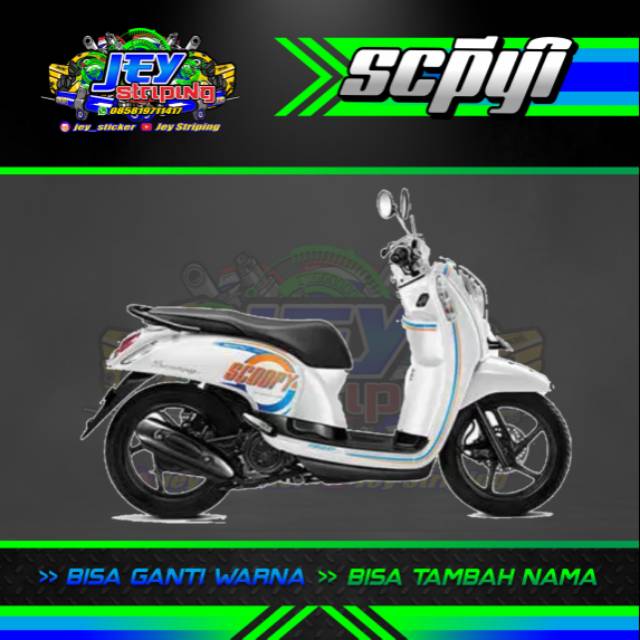 STRIPING SCOOPY FI PUTIH ORIGINAL 02