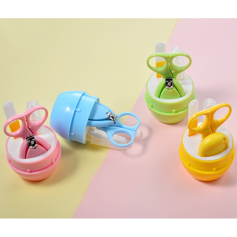 Ruzain Mall | Gunting Kuku Bayi 1 Set 4 in 1| Pemotong Kuku Bayi Lucu | Gunting Kuku Karakter Lucu