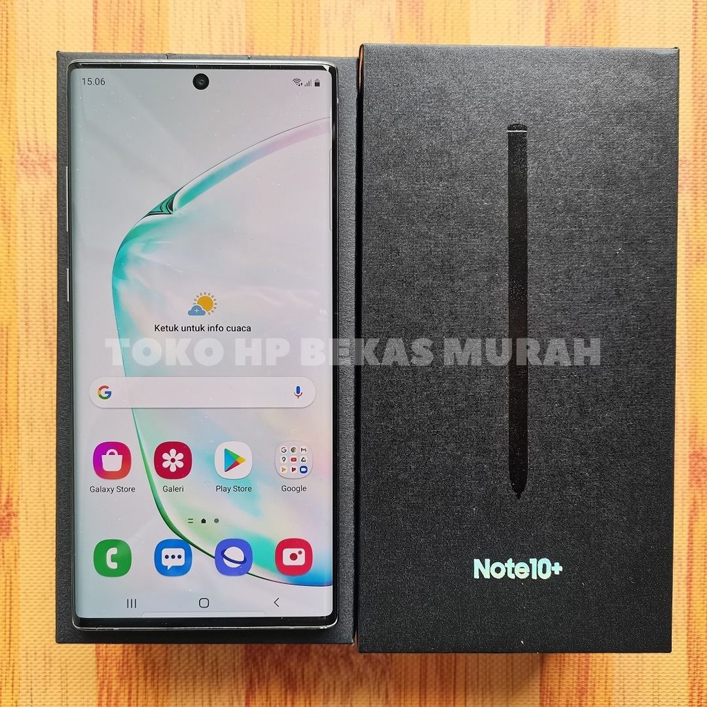 Hp second murah Samsung Note 10+ 12/256GB Fullset Second / hp seken murah / hp bekas