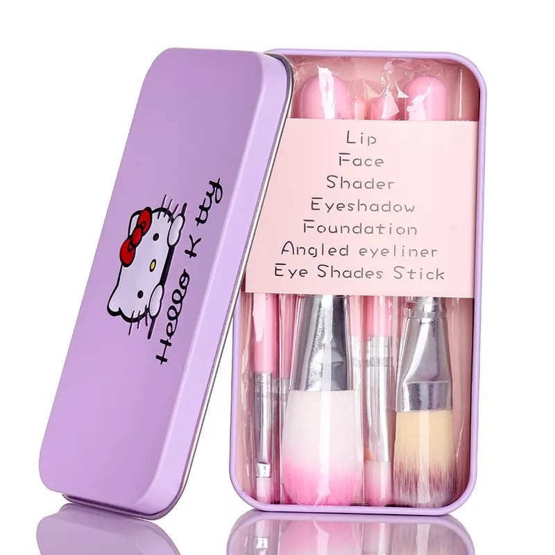 HELLO KITTY BRUSH KUAS SET 7 IN 1 - GOOD QUALITY