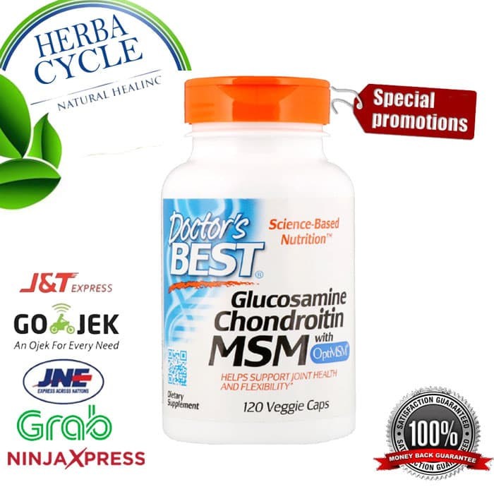 Doctor's Best Glucosamine Chondroitin MSM with OptiMSM 120 veggie