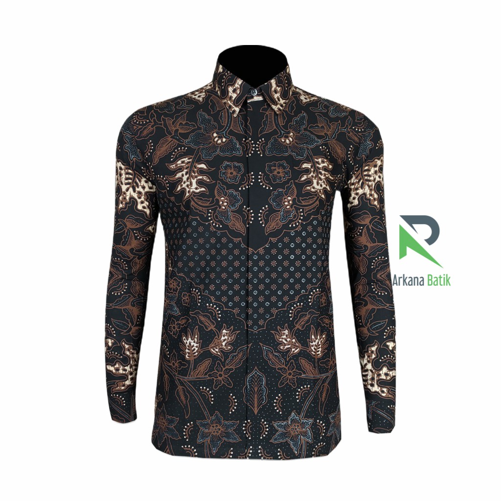 BATIK SLIMFIT Arkana Special Premium Kemeja Baju Pria Lengan Panjang Elegan Slimfit