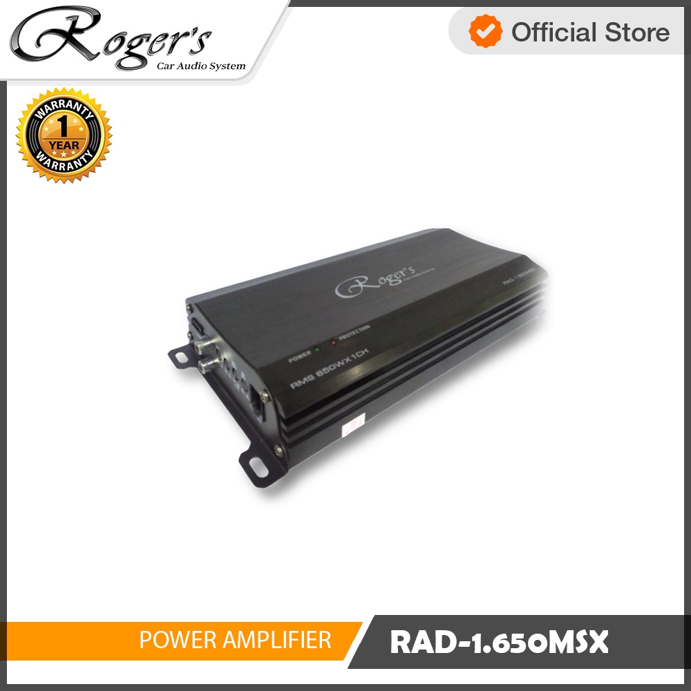 ROGERS - POWER AMPLIFIER MONOBLOK CHANNEL - RAD-1.650MSX -  GARANSI RESMI 1 THN