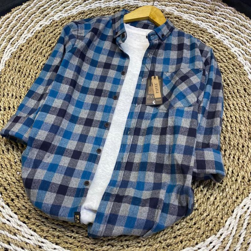 Kemeja flanel lengan panjang Pria Ripcurl - Rip Curl Orange blu