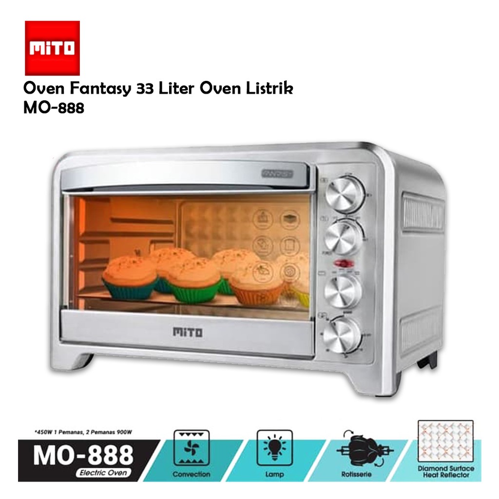 Mito MO-888 Electric Oven Fantasy 2 - Oven Listrik 33 Liter MO888