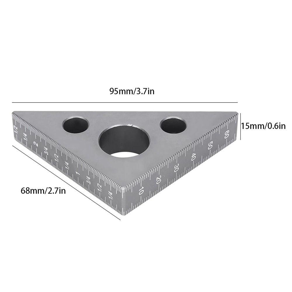 Penggaris SOLIGHTER Esquadro Presisi45/90Derajat Bahan Aluminium Alloy Woodworking Tool