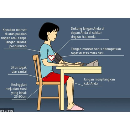 Tensimeter digital Blood Pressure electronic alat pengukur tekanan darah di lengan atas