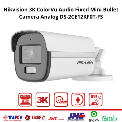 kamera hikvision 5mp colorvu audio DS-2CE12KF0T-FS/KAMERA HIKVISION 5MP COLORVU AUDIO TURBO HD 1080p