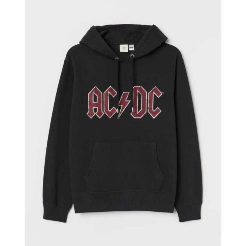 HOODIE H&M ACDC WORLD TOUR BLACK HM HNM