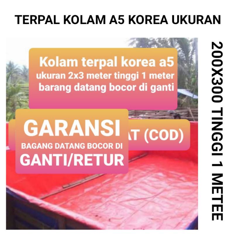 terpal kolam ikan a5 300x200x100