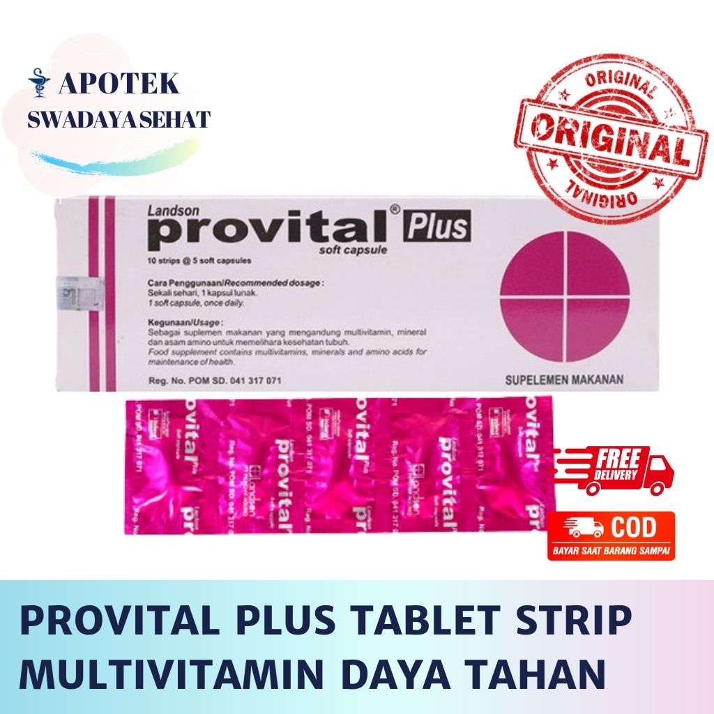 Jual Provital Plus Strip Tablet Multivitamin Daya Tahan Tubuh