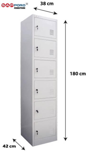 Lemari Loker Locker Cabinet 6 Pintu Full Besi Sap Lk006 Shopee Indonesia
