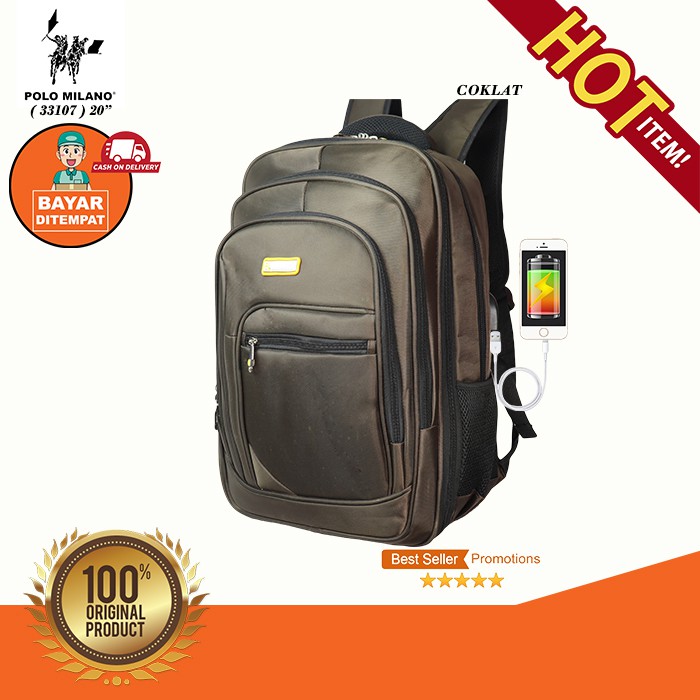 TAS RANSEL PRIA - POLO LOUIS - 33107 - RANSEL MURAH RANSEL KULIAH RANSEL SEKOLAH IMPORT ANTI AIR