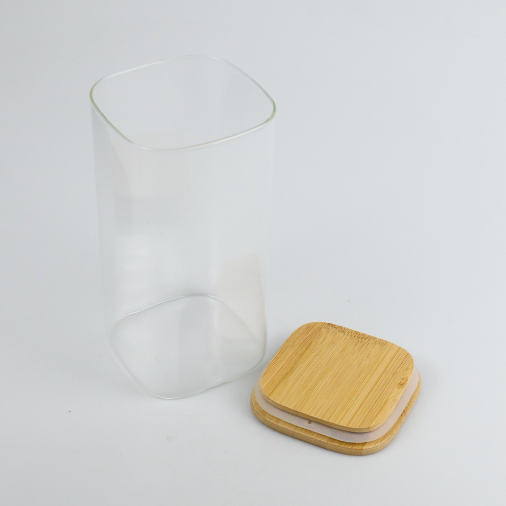 GS8i hochan toples kaca penyimpanan makanan glass storage jar 1600 ml - hc1019 - transparent Or-i