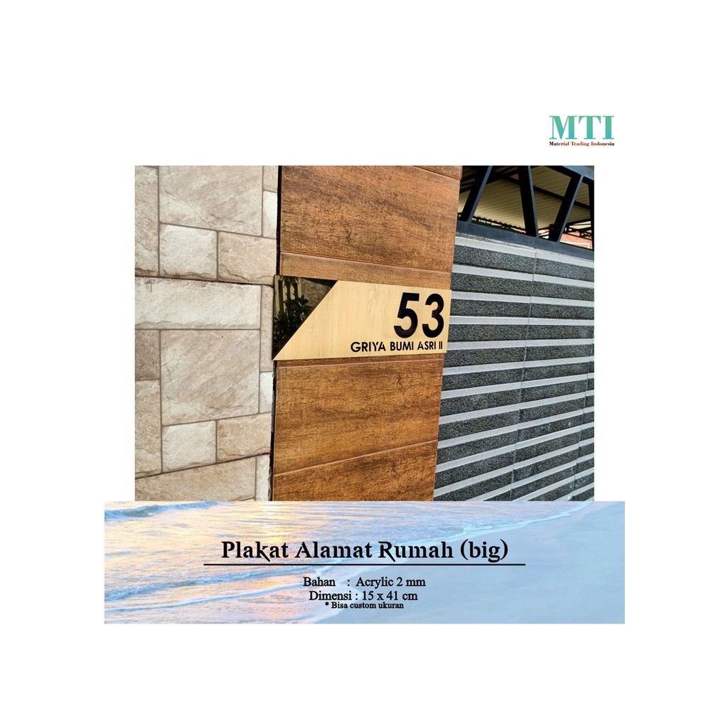 

Plakat Alamat rumah Acrylic HPL ( Big )