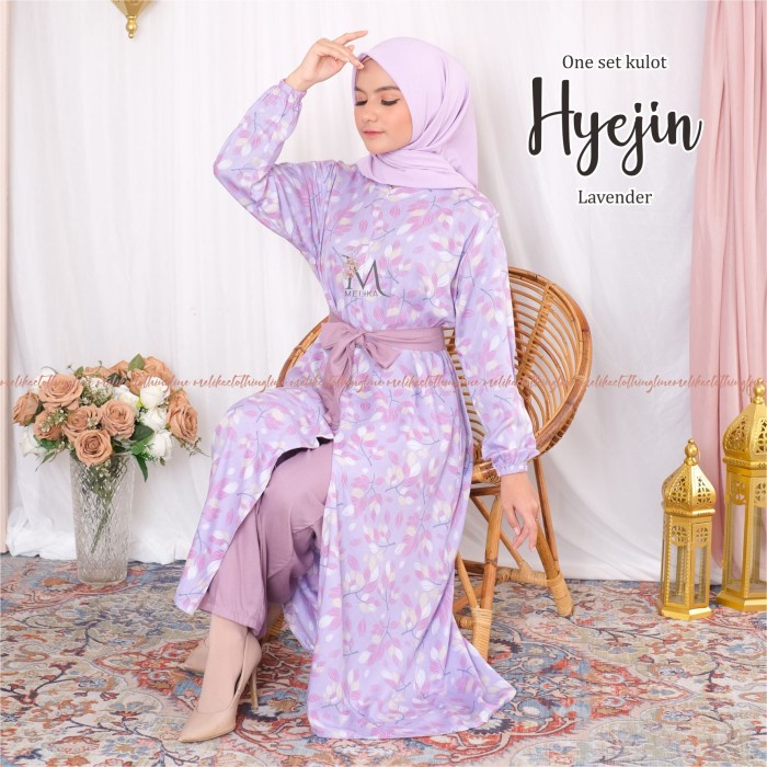 ONE SET TUNIK RAYON KULOT HYEJIN (LILAC)