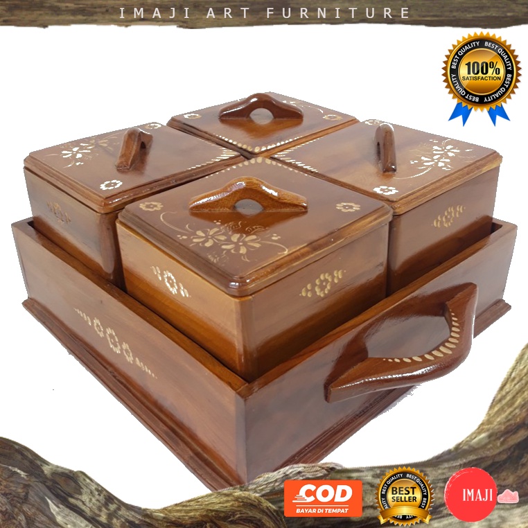 [ COD ] Set toples 4in1 tempat kue cemilan permen dan berbagai snack dekorasi meja ruang tamu mewah 