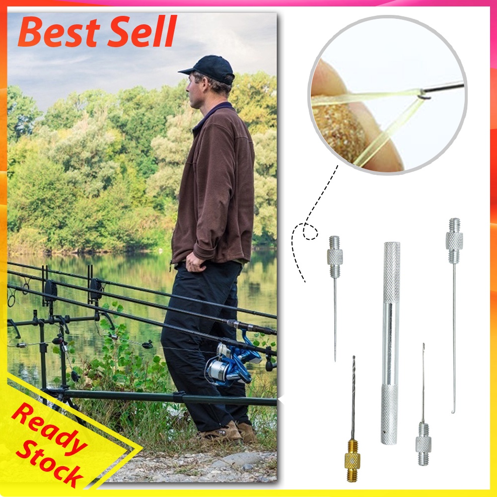 5pcs/Set Carp Fishing Boilies Drill Baiting Needles Hair Rigs Making Tools