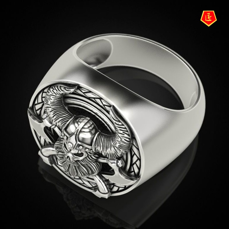 [Ready Stock]Retro Personality Skull Men's Ring