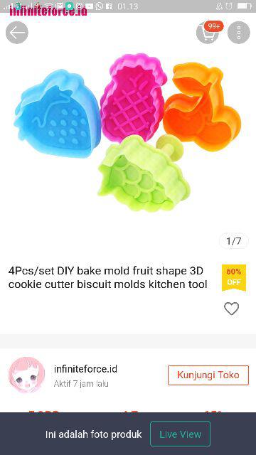 4pcs/set Diy Bake Mold Fruit Shape 3d Cookie Cutter Biscuit Molds Kitchen Tool