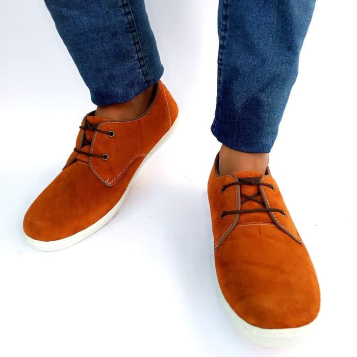 Sepatu kasual slip on pria kulit asli Rasheda 019 SP