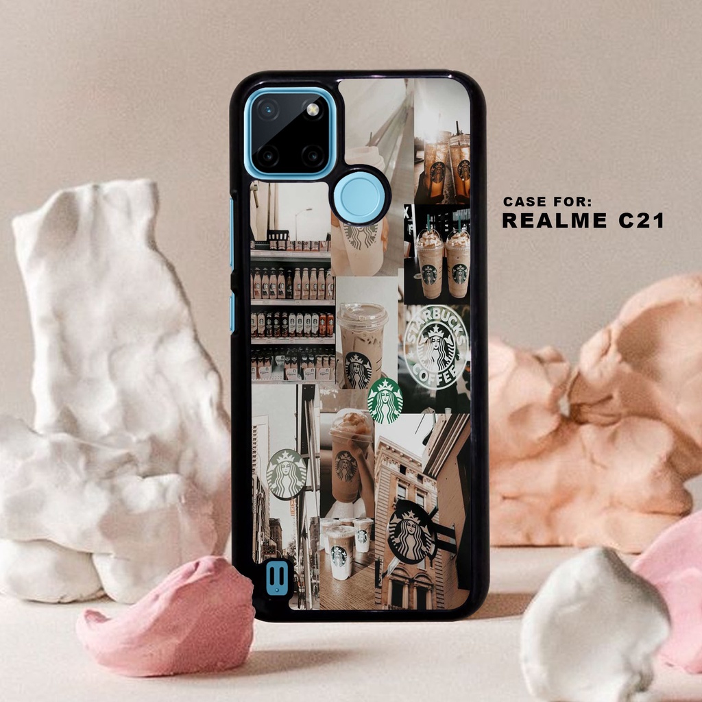 SRC Case Hardcase REALME C21 Motif STARBUCKS Glossy 2D Terbaru Casing Sarung Hp Softcase Aero Case K