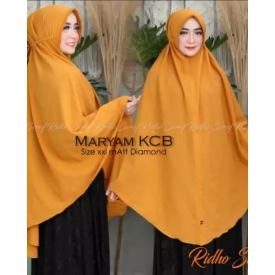 Bergo MARYAM JUMBO/kerudung instant renda Maryam KCB XXL (Bergo dengan Rempel di Kepala) TERBARU