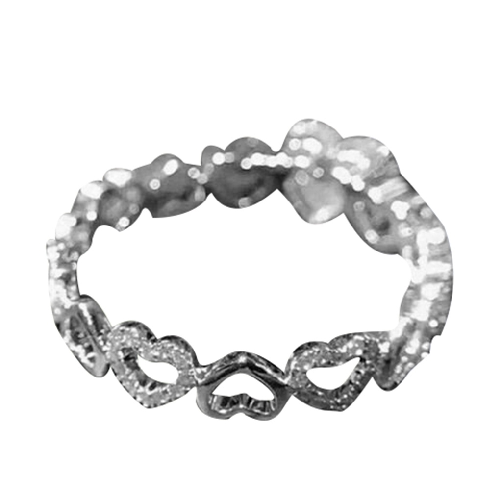 Hu Hu Hu Hu Hu Alat Bantu Pasang Kacamata♡ Cincin Berlian Imitasi Bentuk Hati Bahan Alloy Untuk Perhiasan Pertunangan