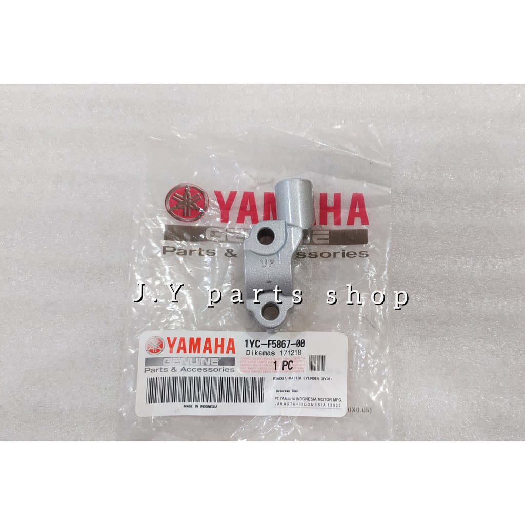 BRACKET MASTER REM DUDUKAN SPION KANAN SILVER FINO FI 115 125 GRANDE ORIGINAL YGP 1YC-F5867-00