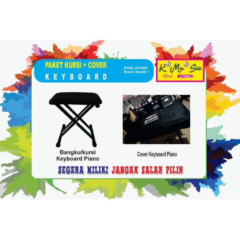 Kursi / Bangku player keyboard busa empuk nyaman besi kuat