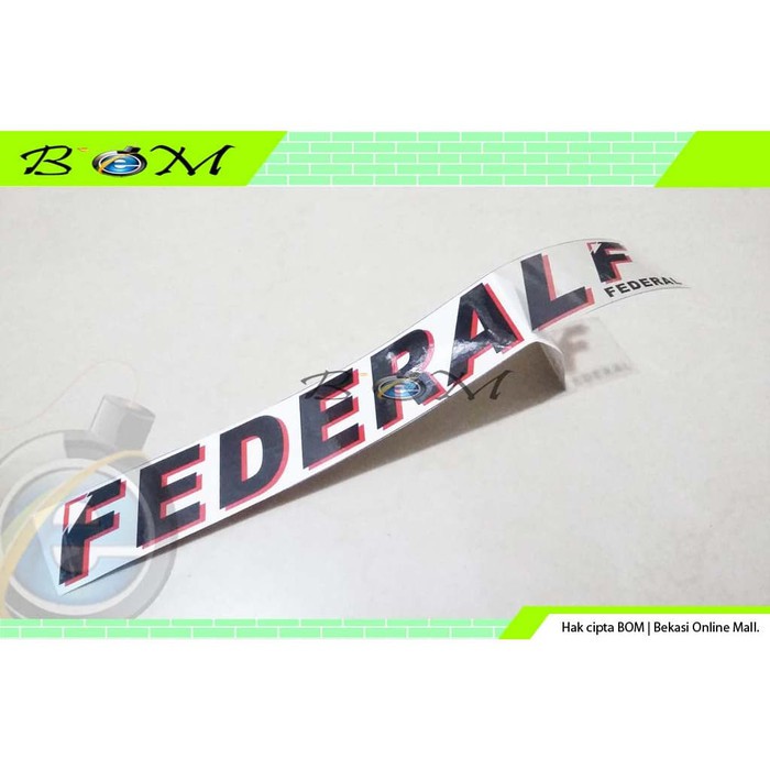 sticker stiker decal transparan speda sepeda logo federal