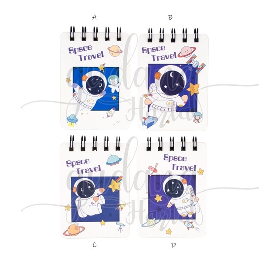 Notebook A7 Spiral Space Travel Buku Motif Astronot GH 308755