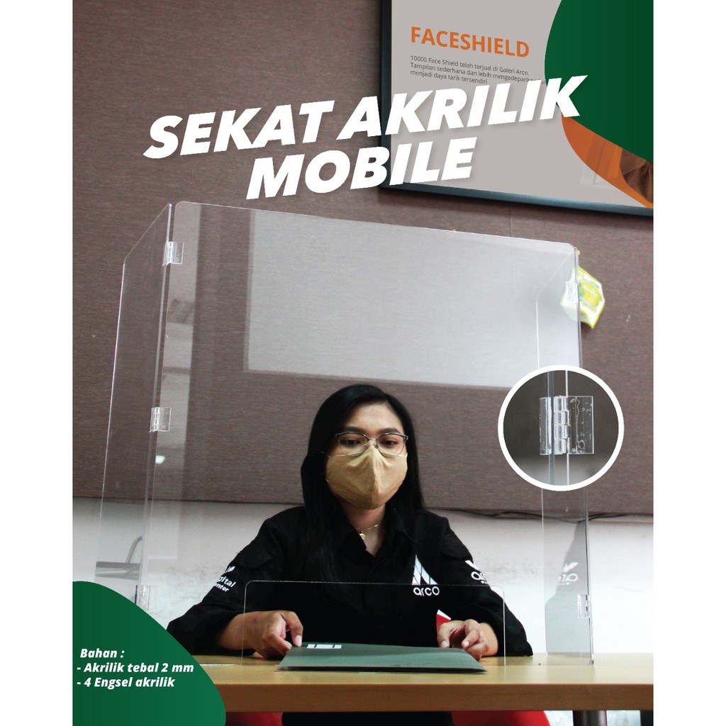 Sekat Akrilik/Barrier/Jinjing/Portable