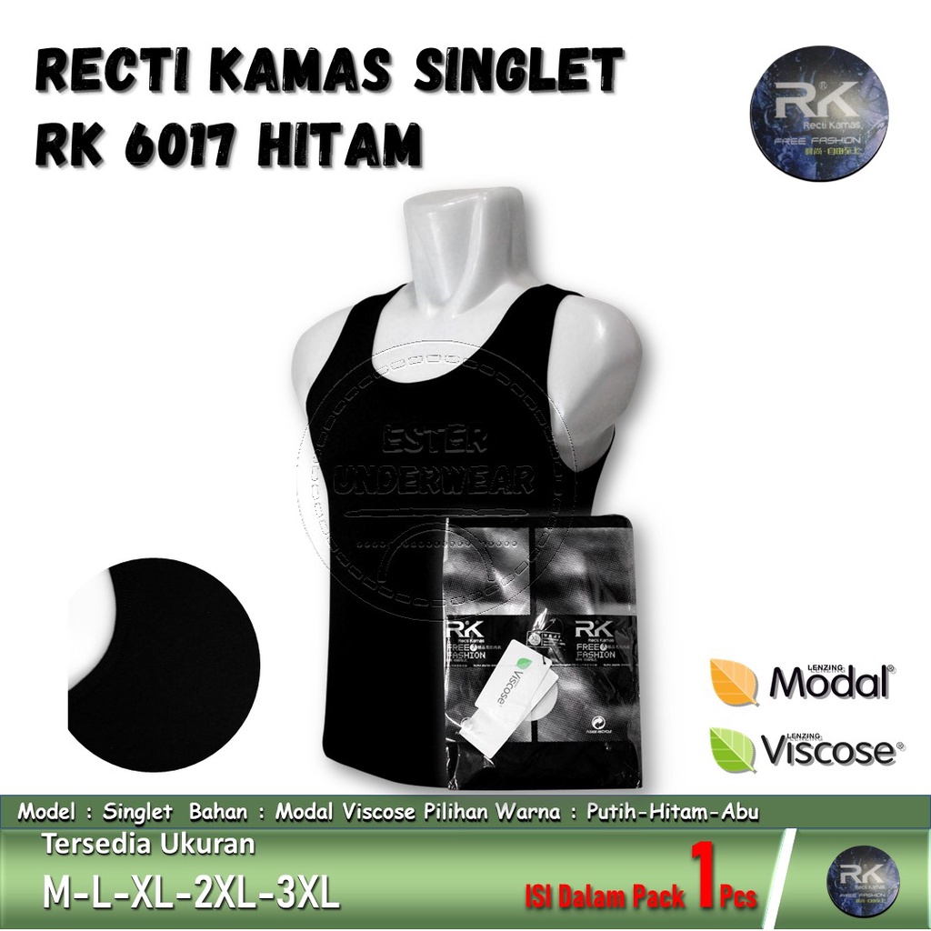 KAOS SINGLET PRIA RK RECTI KAMAS RK 6017 ISI 1PCS