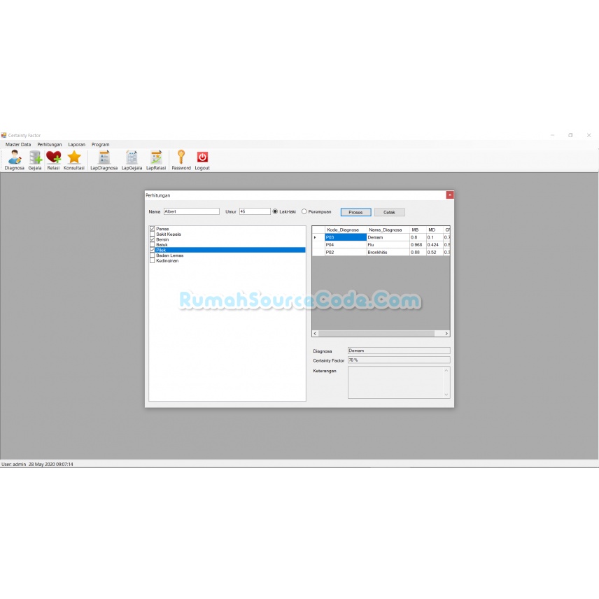 Source Code Sistem Pakar Metode Certainty Factor VB