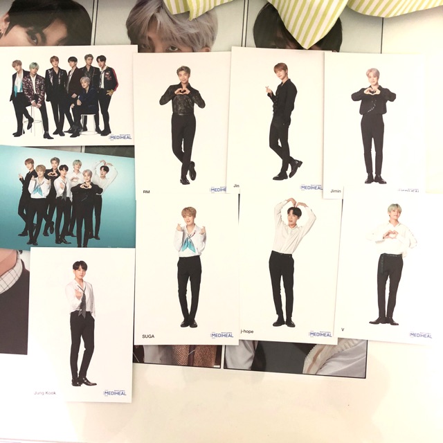 MEDIHEAL X BTS POSTCARD FULL SET + FOLDER