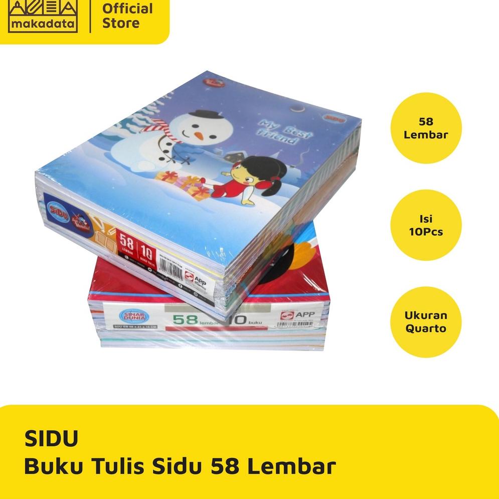 

↤ BUKU TULIS SIDU / SINAR DUNIA 58 LEMBAR (1 PACK) MURAH ㅑ