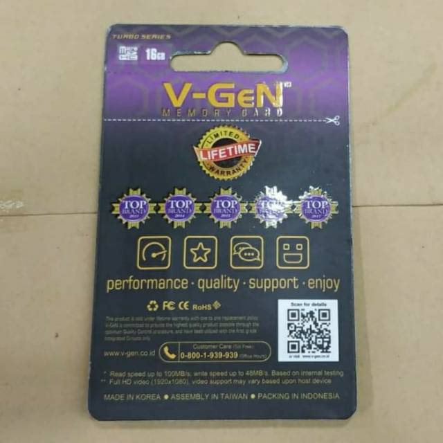 micro sd vgen 16gb turbo microsd v-gen 16gb turbo class 10 original