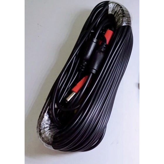 KABEL CCTV 20M HItam KAMERA CCTV SIAP PAKAI KABEL JADI CAMERA CCTV 20 METER CONNECTOR BNC KONEKTOR