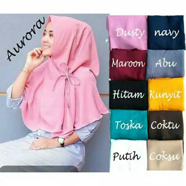 KHIMAR AURORA NON PET TALI SAMPING WOLFISH GRADE A/JILBAB INSTAN