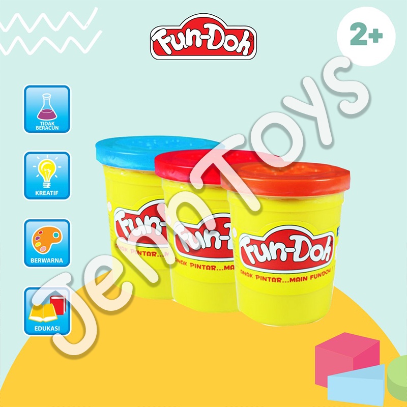 JennToys - Mainan Anak Fun-doh Mainan Lilin Fun Doh Refill [SATUAN] Fundoh Refill MIX 250